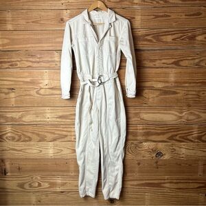 Lucky Brand Off-White Belted Jumpsuit